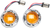 ARLEN NESS - 12-757 - LED Light Kit for Factory Turn Signal Housing - Amber/White - Chrome