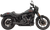 BASSANI XHAUST - 1S75RBE - 2-into-1 Ripper Exhaust System with Megaphone Muffler - Short - Black - 49-State - M8 Softail