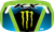D'COR VISUALS - 60-60-125 - Pit Board - Green/Blue - Monster Energy Logo