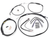 BURLY BRAND - B30-1200 - Jail Bar Cable Kit - 12" Handlebars - Black Vinyl - '12-'17 Dyna