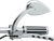 DRAG SPECIALTIES - 0640-0387 - Mirror - Side View - Teardrop - Chrome - Curved/Long Stem - Each