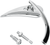 ARLEN NESS - 13-411 - Mirror - Micro - Rad 2 - Side View - Teardrop - Chrome - Right
