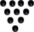 DRAG SPECIALTIES - 2402-0159 - Bolt Covers - Hex - 5/8" - Black - 10 Pack