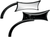 ARLEN NESS - 13-419 - Mirror - Micro - Four-Point - Side View - Rectangle - Black - Right