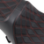 DRAG SPECIALTIES SEATS - 0801-1262 - Predator III Seat - Extended Reach - Double Diamond - Red Stitched - FL '08-'23