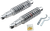 DRAG SPECIALTIES SHOCKS - 1310-1667 - Premium Ride-Height Adjustable Shocks - 13" - Heavy Duty - Chrome
