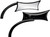 ARLEN NESS - 13-418 - Mirror - Micro - Four-Point - Side View - Rectangle - Black - Left