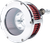 FEULING PARTS - 5458 - BA Air Cleaner Kit - Chrome/Clear with Red Filter - '08-'17 Dyna/Softail/Touring