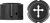 FIGURATI DESIGNS - FD41-FAC-BK - Axle Nut Cover - Front - Stainless Steel - Cross - Black