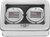 FIGURATI DESIGNS - FD73-FAC-SS - Axle Nut Cover - Front - Stainless Steel - Red Line Flag - Silver