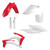 ACERBIS - 2314413914 - Full Body Kit - '14-'17 OEM Red/White - Honda - CRF '13-'17