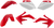 ACERBIS - 2082050354 - Standard Body Kit - '07 OEM Red/White - Honda - CRF '07-'08