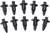 MOOSE OFFROAD - 0521-2155 - Push Rivet Kit - Three Stage - M6 - 10 Pack