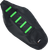 MOOSE OFFROAD - 0821-1802 - Ribbed Seat Cover - Black Cover/Green Ribs - Kawasaki KX250/450 '12-'16