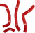 MOOSE OFFROAD - 1902-1875 - OEM Fit Radiator Hose Kit - Red - Honda