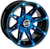 MOOSE OFFROAD - 0230-0805 - Wheel - 387X - Front - Anodized Blue/Black - 12x7 - 4/156 - 4+3