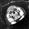 USMC Eagle Globe & Anchor Skull Ring in Solid Sterling Silver