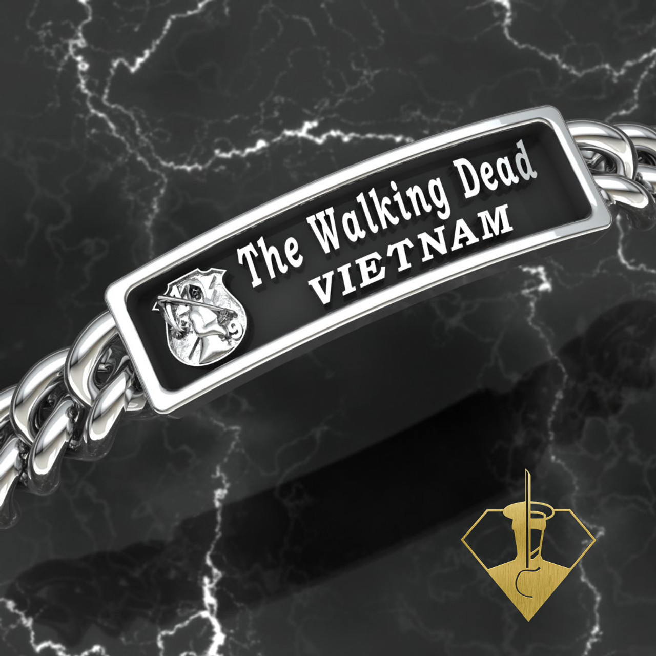 The USMC Walking Dead Vietnam Sterling Silver Bracelet