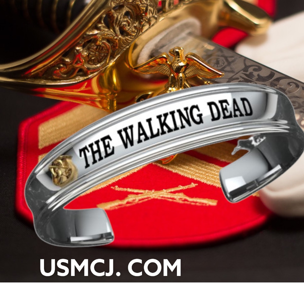 The Walking Dead Bracelet
Solid Sterling Silver with 10k Yellow Gold
Made by Randall Rudd Bravo 1/9