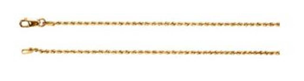 14K Yellow Gold 1.5mm Rope Chain 20"