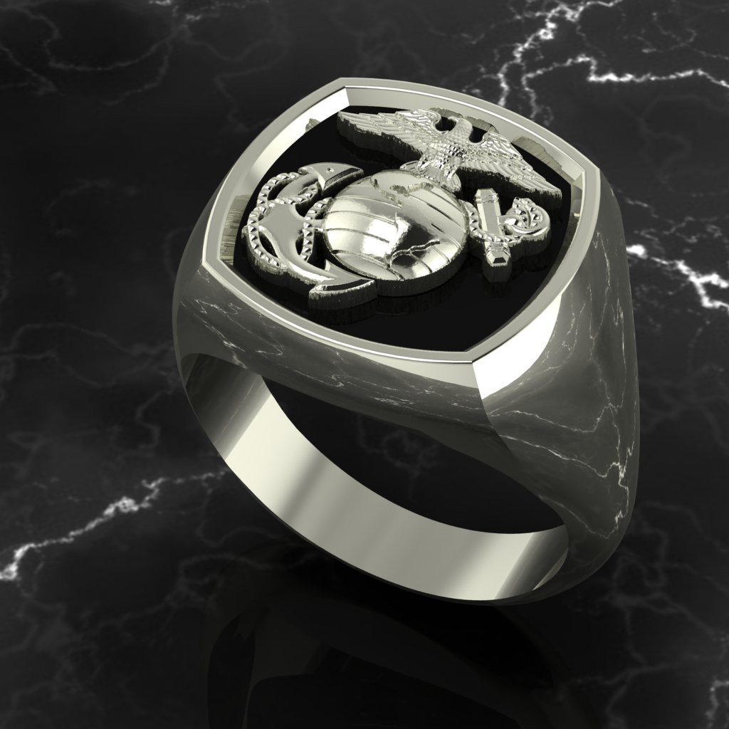 Marine Signet Ring 10k - USMC Jewelry