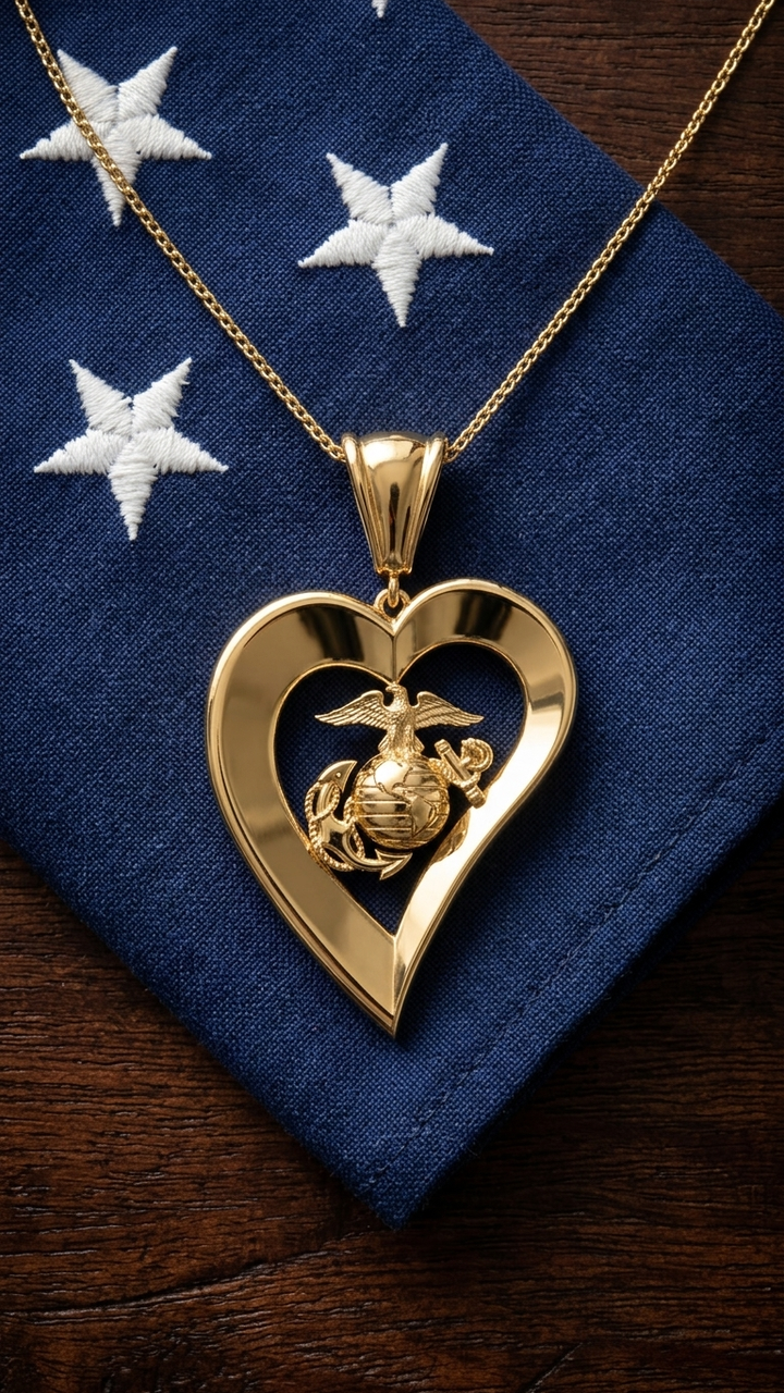 USMC Heart Pendant