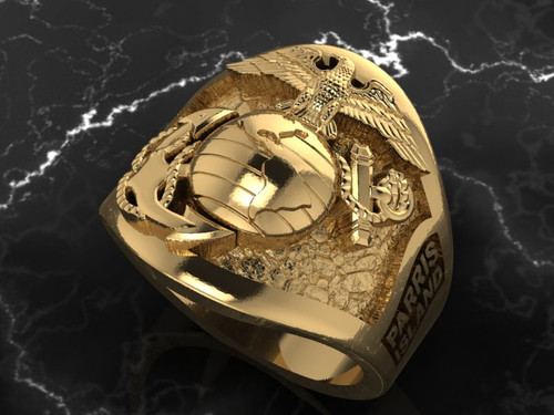 USMC Parris Island Graduation Yellow Gold USMC Parris Island Graduation Yellow Gold