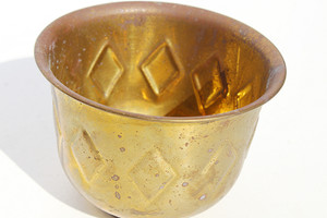 Vintage Small Handmade India Brass Container