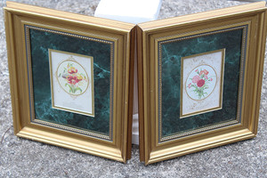 Vintage Botanical Carnation Framed Illustrations
