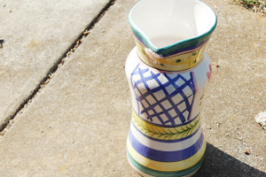 Large Floor Model Vintage Ceramic Decorator Jug/Vase.  New Condition- No Cracks or Marks. 18" H x 28" Full Width. Inventory stock: 1 8.5LBS.    $26.99