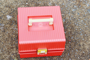 Vintage Sassaby Mirrored Cosmetic Case- Pink