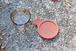Vintage Corning Ware Visions Amber Glass Heat 'N' Eat Covered Dish