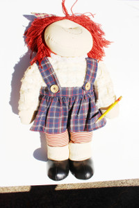Rare Seymour Mann 20" Country Collection School Girl Rag Doll