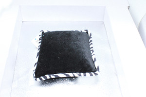 9" x 9" Black & White Trim Pillow