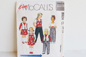 McCall's Easy Non-Stop Wardrobe Girl's Pattern #8924