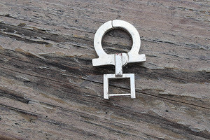 Silver Metal Flip Spring Lock Closure/Key Ring