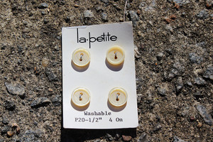 Vintage La Petite Translucent Pearl Buttons P20-1/2"