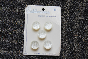 Vintage 1960s Costumakers Shiny Acrylic Buttons #1487