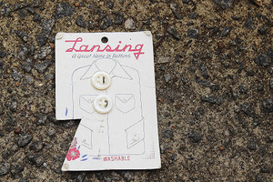 Vintage 1960s Lansing White Translucent Size 20 Buttons