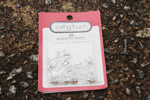 Vintage Loving Touch Steel Plated Assorted Safety Pins #T1941