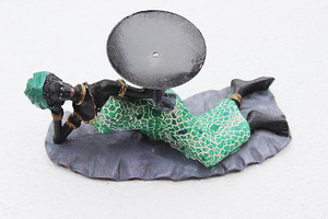 Female Candle Holder- Hand/Green Dress