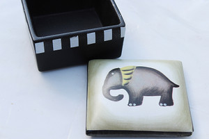 Safari Ceramic Elephant Storage Box- Irregular