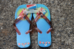 Vintage Bazooka Bubble Gum Flip Flops Size 7-8