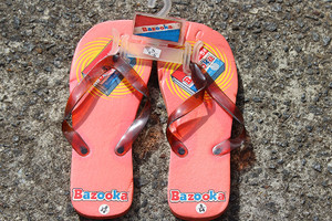 Vintage Bazooka Bubble Gum Flip Flops Size 5-6