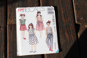 McCall's Girls Pattern #7050 Sizes 4-5-6