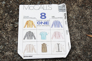 McCall's 8 Great Looks Pattern #8540