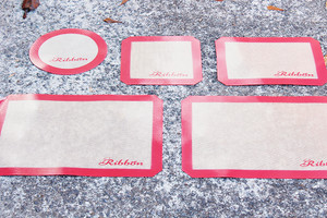 5-Pc. Ribbons Silicone Baking/Rolling Pads