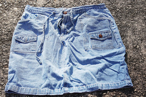 Passports 100% Cotton Denim Skirt
