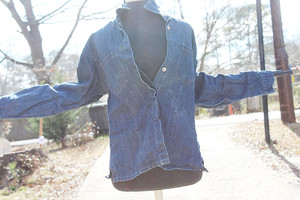 Vintage Baccini 100% Cotton Denim Shirt