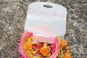 Vintage 9-Pc. On The Verge Shimmering Orange/Pink/Yellow Jewlery Set